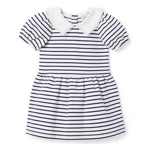 Janie and Jack COLLARED STRIPED PONTE DRESS NWT